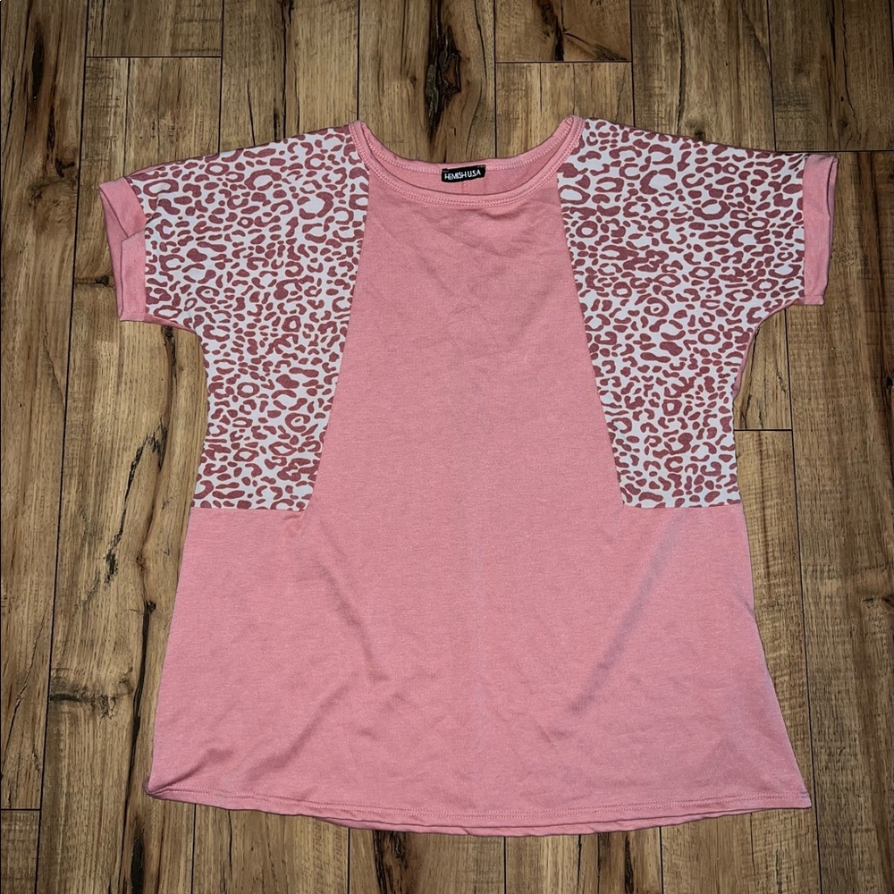 pink cheetah print top